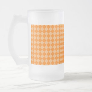 Orange Combination Diamond Pattern von STaylor Mattglas Bierglas