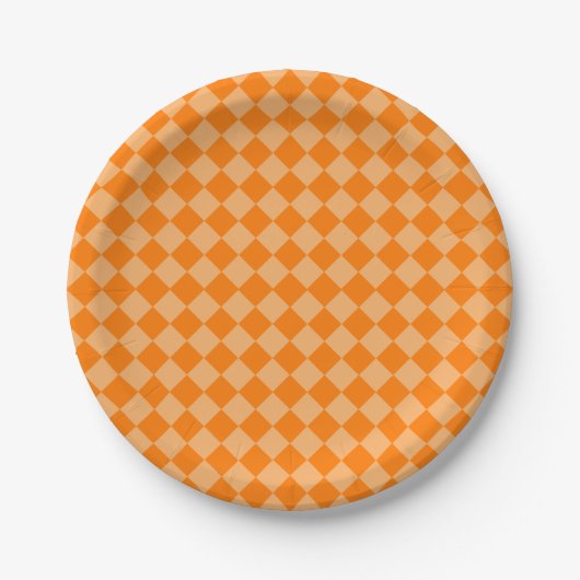 Orange Combination Diamond Pattern von STaylor Pappteller (Vorderseite)