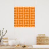 Orange Combination Diamond Pattern von STaylor Poster (Küche)