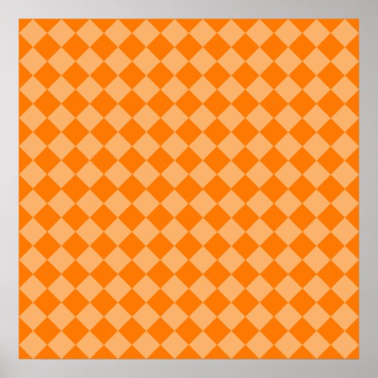 Orange Combination Diamond Pattern von STaylor Poster (Vorne)