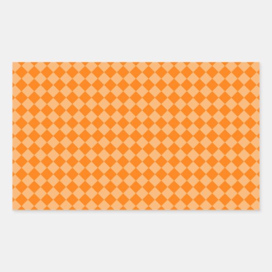 Orange Combination Diamond Pattern von STaylor Rechteckiger Aufkleber (Vorderseite)