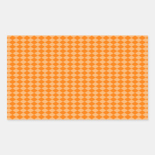 Orange Combination Diamond Pattern von STaylor Rechteckiger Aufkleber
