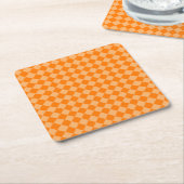 Orange Combination Diamond Pattern von STaylor Rechteckiger Pappuntersetzer (angewinkelt)