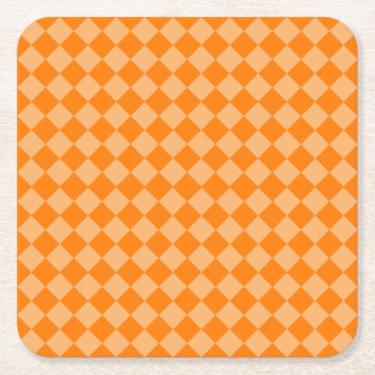 Orange Combination Diamond Pattern von STaylor Rechteckiger Pappuntersetzer (Vorderseite)