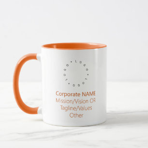 Orange Combo für Corporate Round-Logos Tasse