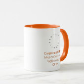 Orange Combo für Corporate Round-Logos Tasse (VorderseiteRechts)