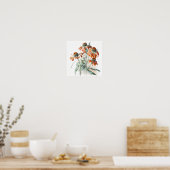 Orange Conefwers Art Print Poster (Küche)