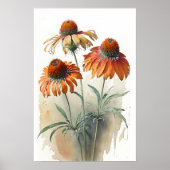 Orange Conefwers Art Print Poster (Vorne)