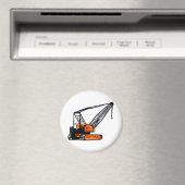 Orange Construction Crane Magnet (In Situ (Geschirrspüler))