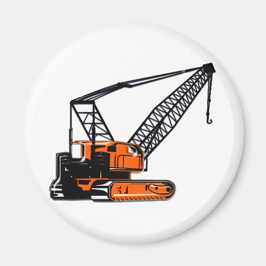 Orange Construction Crane Magnet (Vorne)