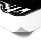 Orange Construction Crane Poster (Ecke)