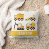 Orange Construction Vehicles Boys Room Decke Kissen (Decke)