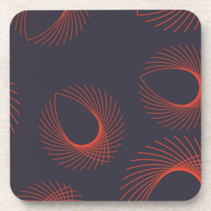 Orange, cool, trendy, geometrische Augenabstraktio Getränkeuntersetzer