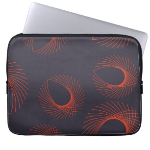 Orange, cool, trendy, geometrische Augenabstraktio Laptopschutzhülle
