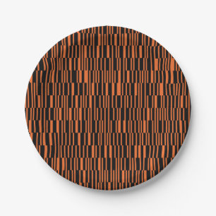 Orange, cool, trendy, moderne geometrische Grafik Pappteller
