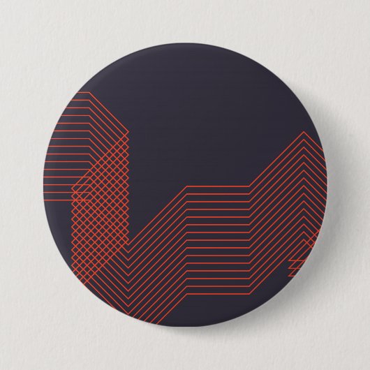 Orange coole, trendige Dekoration Button (Vorderseite)