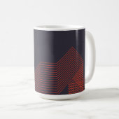 Orange coole, trendige Dekoration Kaffeetasse (VorderseiteRechts)