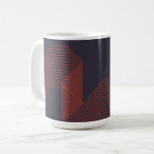 Orange coole, trendige Dekoration Kaffeetasse (Vorderseite Links)