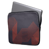 Orange coole, trendige Dekoration Laptopschutzhülle (Vorderseite Links)