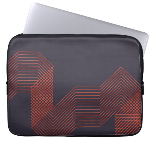Orange coole, trendige Dekoration Laptopschutzhülle (Vorderseite)