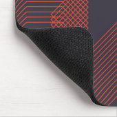 Orange coole, trendige Dekoration Mousepad (Ecke)