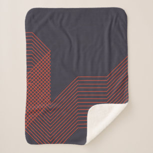 Orange coole, trendige Dekoration Sherpadecke
