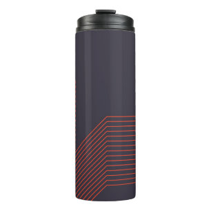 Orange coole, trendige Dekoration Thermosbecher
