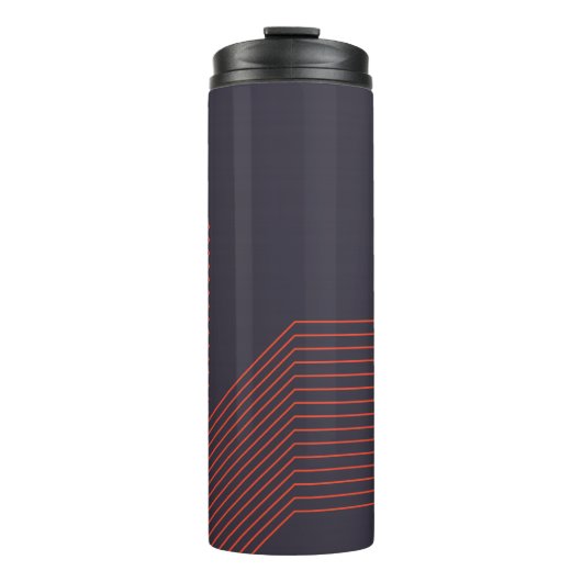 Orange coole, trendige Dekoration Thermosbecher (Vorderseite)