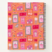 Orange Coquette aesthetic girly whimsical pattern Notizblock (Rückseite)