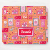Orange Coquette ästhetisches, girlyes, märchenhaft Mousepad (Vorne)