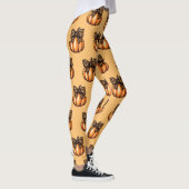 Orange Coquette Autumn Halloween Leopart Pumpkin Leggings (Rechts)