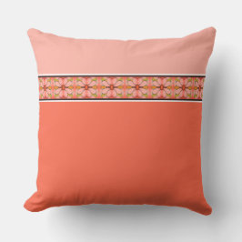 Orange Coral and Pink Patio Kissen