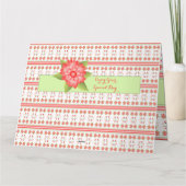 Orange Coral Flows Karte (Rückseite)