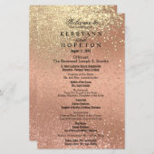 Orange Coral & Gold Glitzer - Programm (Vorne/Hinten)