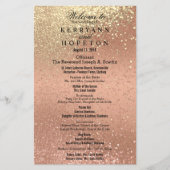 Orange Coral & Gold Glitzer - Programm (Vorderseite)