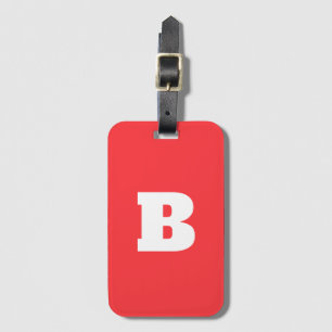 Orange Coral Pink Monogram Name Gift Favor 2025 Gepäckanhänger