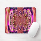Orange Cosmic Spectacular Mousepad (Mit Mouse)