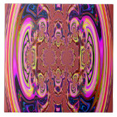 Orange Cosmic Spectacular Tile Fliese (Vorderseite)