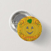 Orange Costume Design Happy Pumpkin Day Button (Vorne & Hinten)