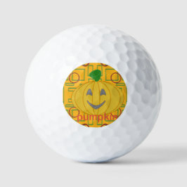 Orange Costume Design Happy Pumpkin Day Golf Balls Golfball