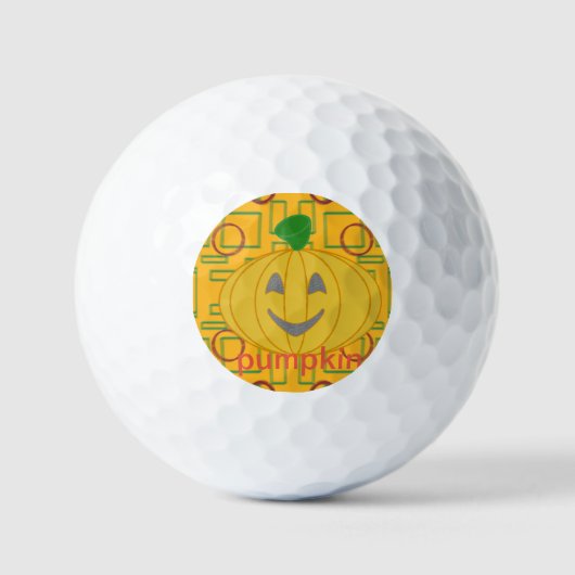 Orange Costume Design Happy Pumpkin Day Golf Balls Golfball (Vorderseite)