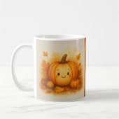 Orange Cosy Fall vibes Pumpkin Blätter Kaffeetasse (Links)