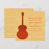 Orange Country Gitarre Save the Date einladen (Vorne/Hinten)