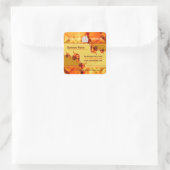 Orange Country Square mit Logo Business Sticker (Tasche)