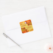 Orange Country Square mit Logo Business Sticker (Umschlag)