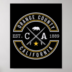 Orange County Kalifornien Ca Retro-Surfer-Strand-F Poster