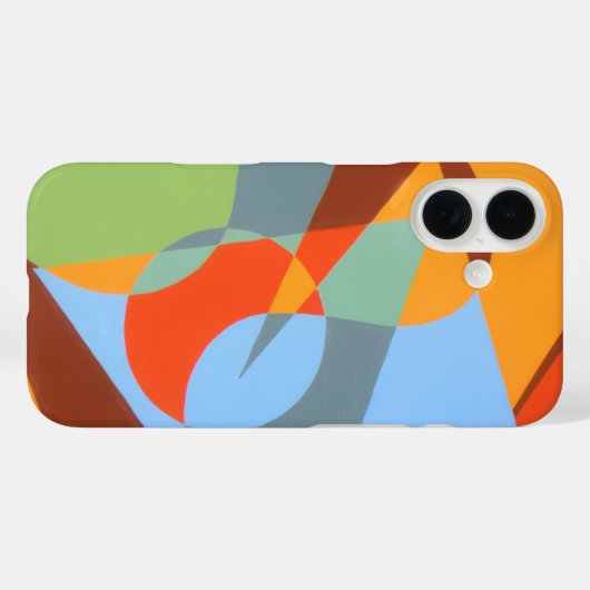 Orange Cowboy Boot Abstract Phone Case (Rückseite (Horizontal))