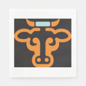 Orange Cows Head Paper Napkins Serviette (Vorderseite)