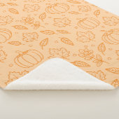 Orange Cozy Autumn Fall Harvest Design Sherpadecke (3/4)