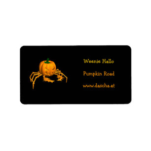 Orange Crab Adressaufkleber